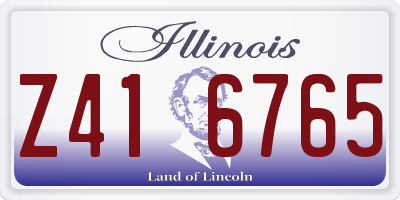 IL license plate Z416765