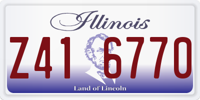 IL license plate Z416770