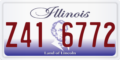 IL license plate Z416772