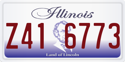 IL license plate Z416773