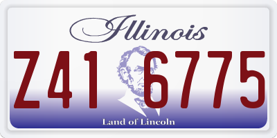IL license plate Z416775