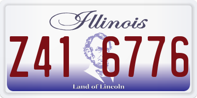 IL license plate Z416776