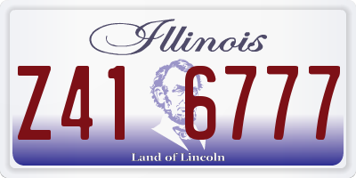 IL license plate Z416777