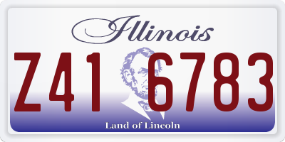 IL license plate Z416783