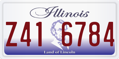 IL license plate Z416784