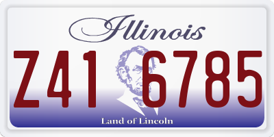 IL license plate Z416785