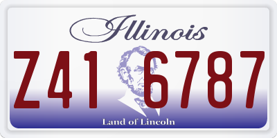 IL license plate Z416787