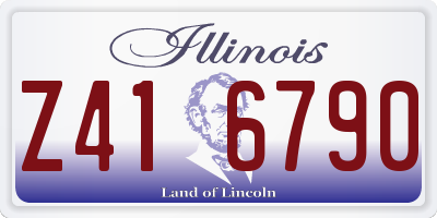 IL license plate Z416790