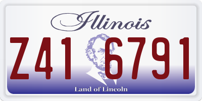 IL license plate Z416791