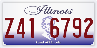 IL license plate Z416792
