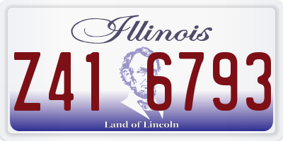 IL license plate Z416793
