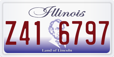 IL license plate Z416797