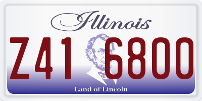 IL license plate Z416800