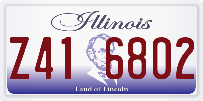IL license plate Z416802