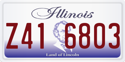 IL license plate Z416803