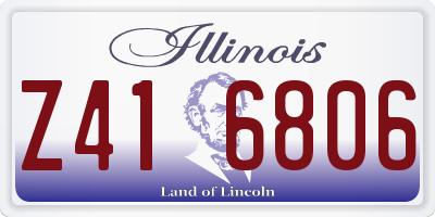 IL license plate Z416806