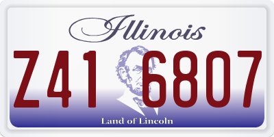 IL license plate Z416807