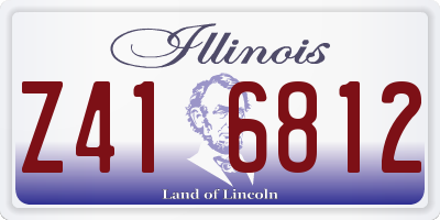 IL license plate Z416812