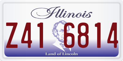 IL license plate Z416814