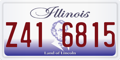IL license plate Z416815