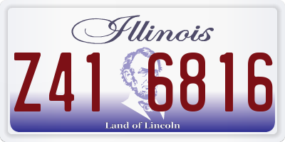 IL license plate Z416816