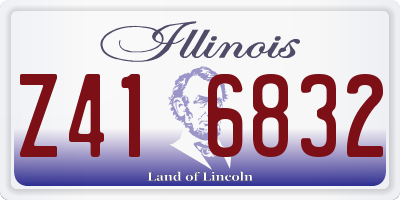 IL license plate Z416832