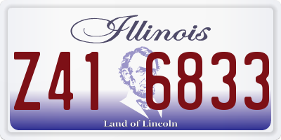 IL license plate Z416833