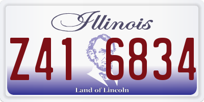 IL license plate Z416834