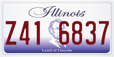 IL license plate Z416837