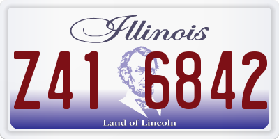 IL license plate Z416842