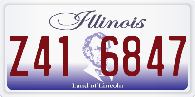 IL license plate Z416847
