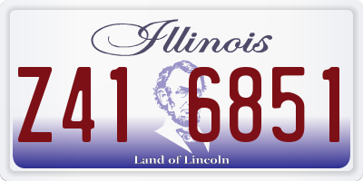 IL license plate Z416851