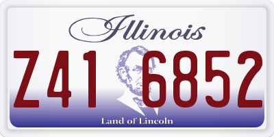 IL license plate Z416852