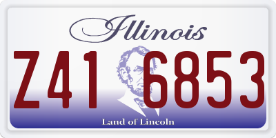 IL license plate Z416853