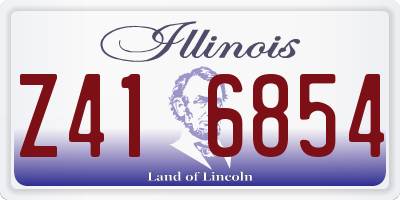 IL license plate Z416854