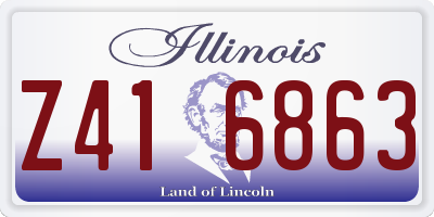 IL license plate Z416863