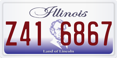 IL license plate Z416867
