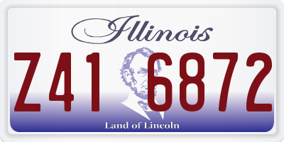 IL license plate Z416872