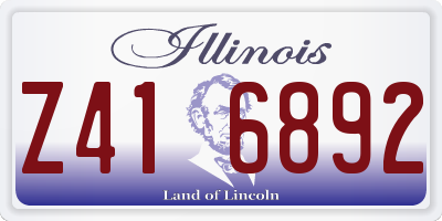 IL license plate Z416892