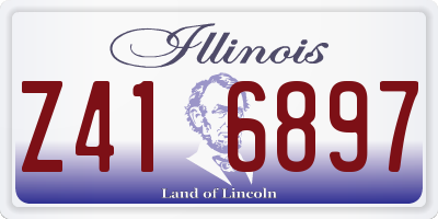 IL license plate Z416897