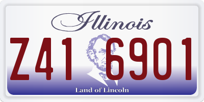 IL license plate Z416901