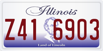 IL license plate Z416903