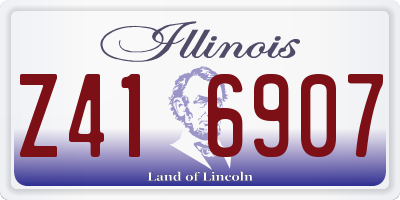 IL license plate Z416907
