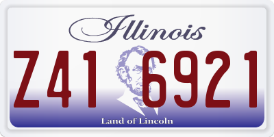 IL license plate Z416921
