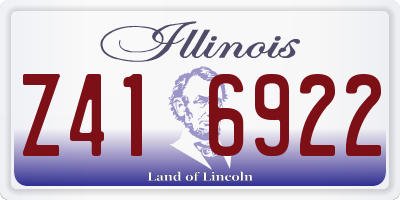 IL license plate Z416922