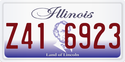 IL license plate Z416923