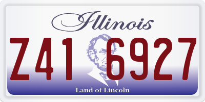 IL license plate Z416927
