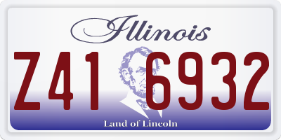 IL license plate Z416932