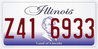 IL license plate Z416933