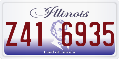 IL license plate Z416935